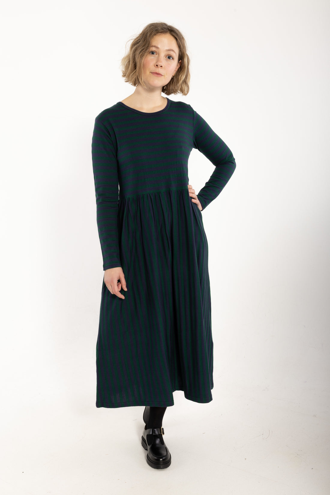 Danekroeyer LS Modal Dress Dark Forest/Dark Navy
