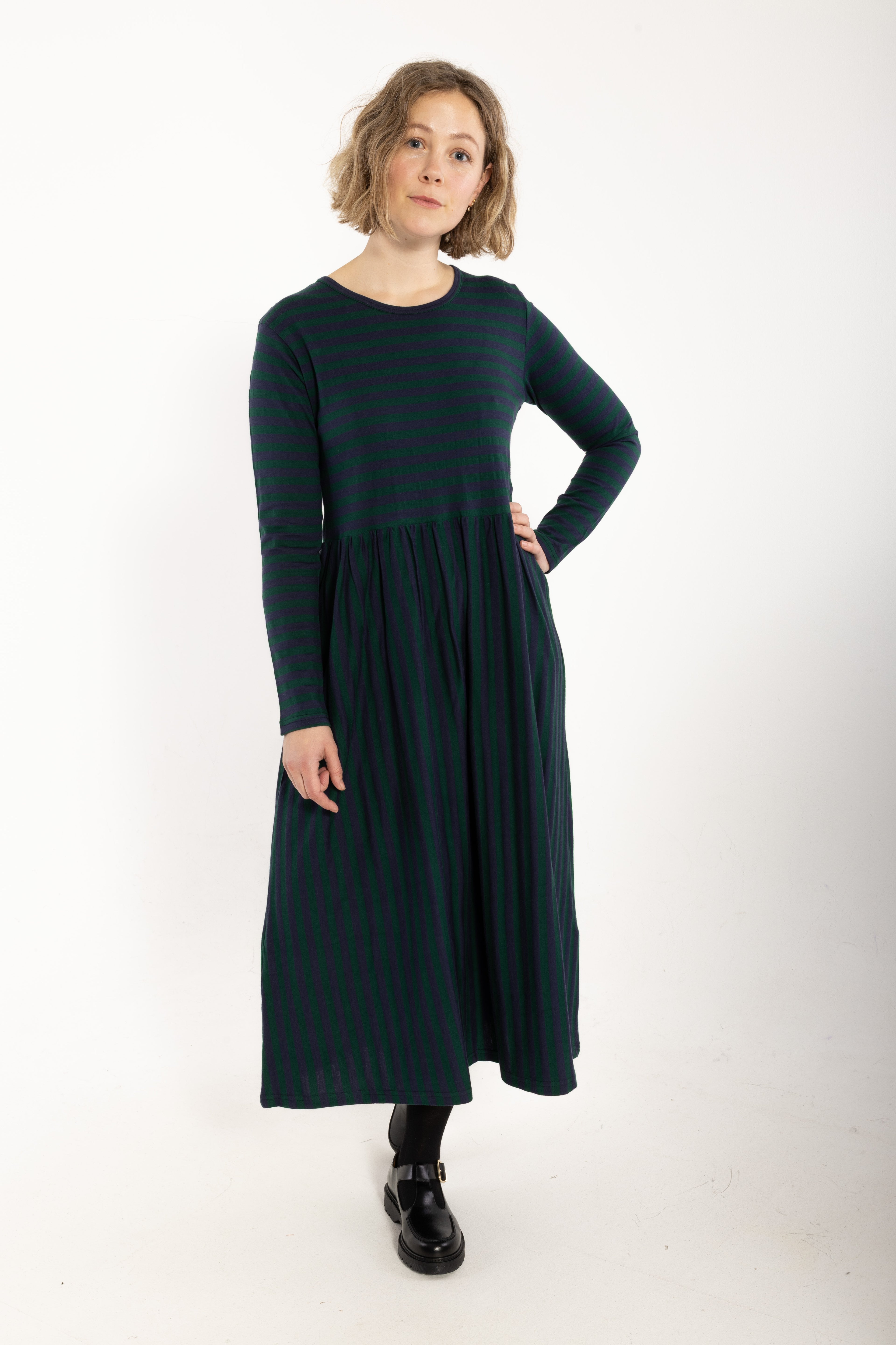 Danekroeyer LS Modal Dress Dark Forest/Dark Navy