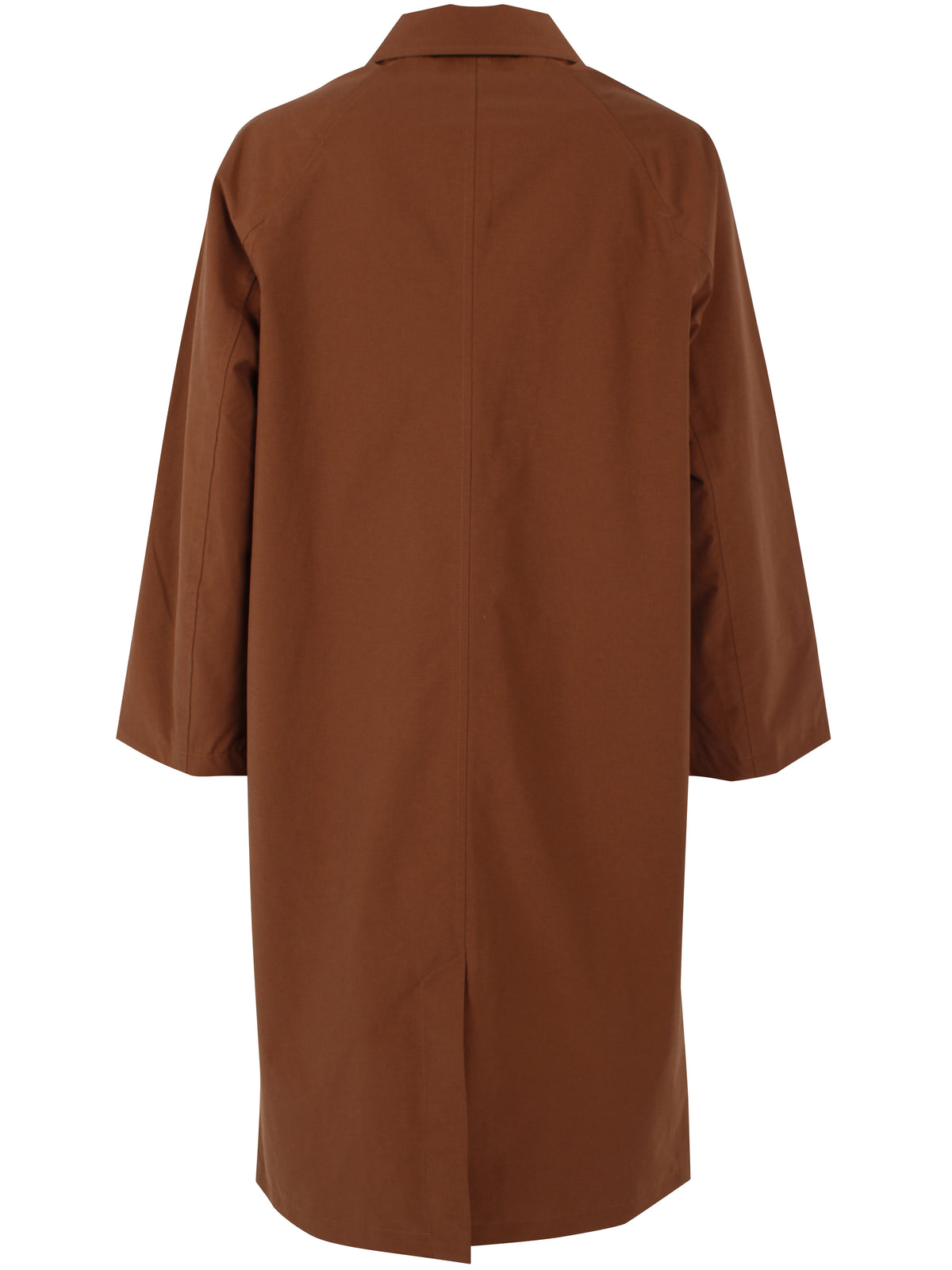 Elegant brun trenchcoat til kvinder med mønstret for