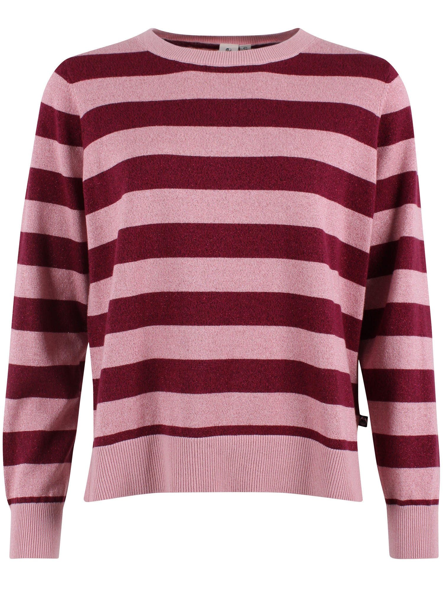 Daneletter Wool-Mix Glitter Sweater Ancient Rose/Dark Cherry