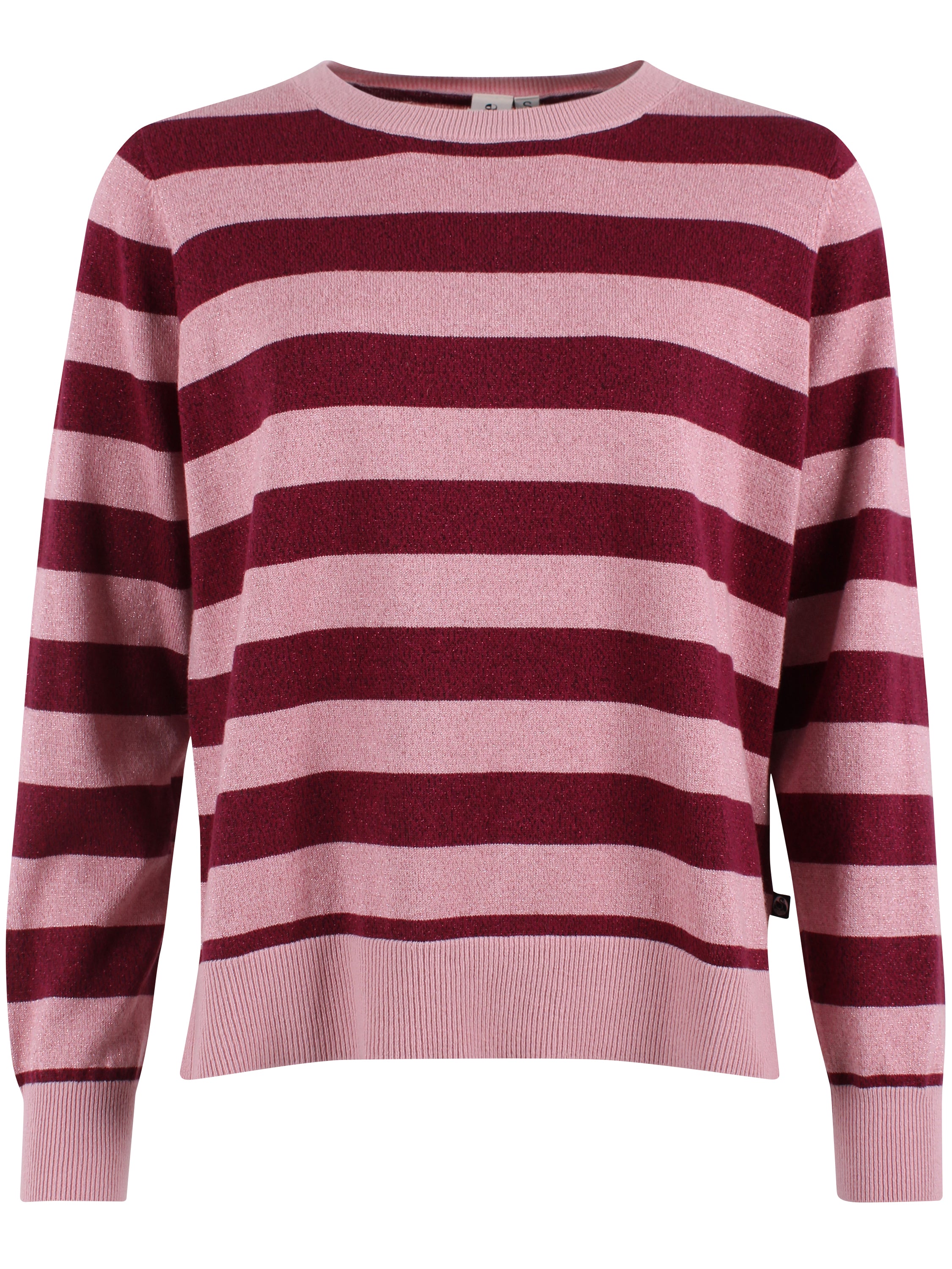 Daneletter Wool-Mix Glitter Sweater Ancient Rose/Dark Cherry
