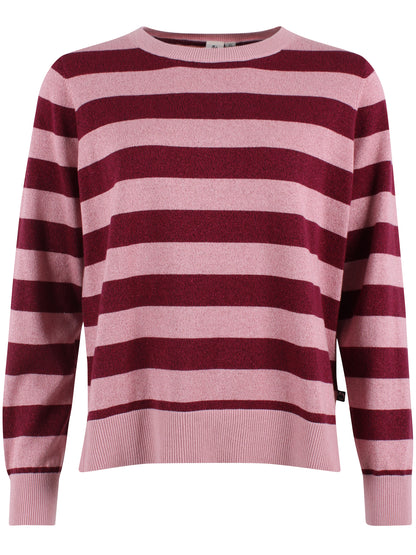 Daneletter Wool-Mix Glitter Sweater Ancient Rose/Dark Cherry