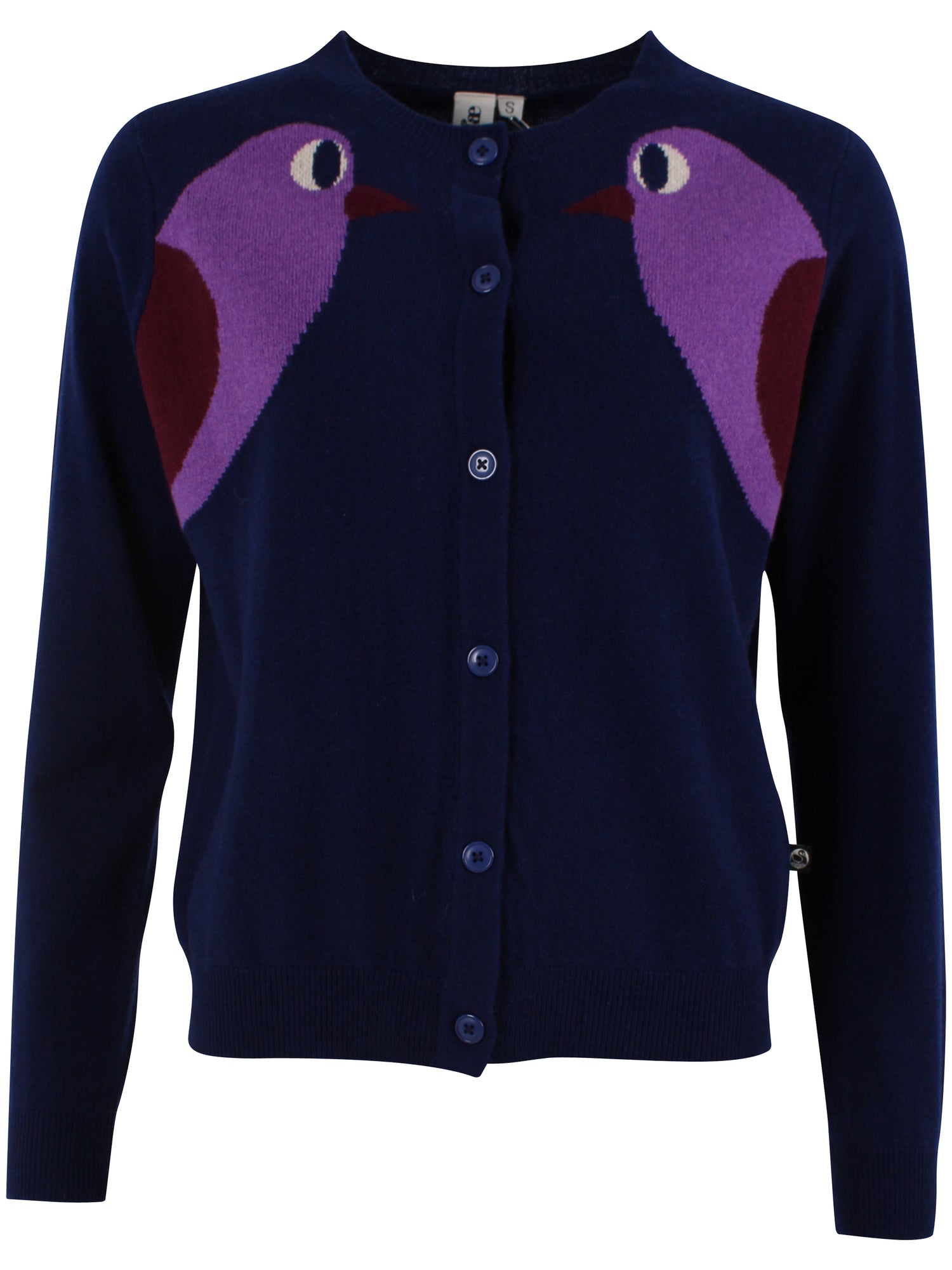 Danelife Merino Wool Cardigan Deep Blue BIRD