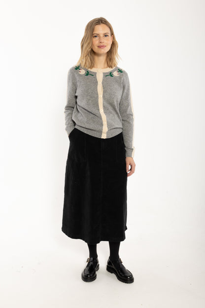 Danelife Merino Wool Cardigan Heather Grey