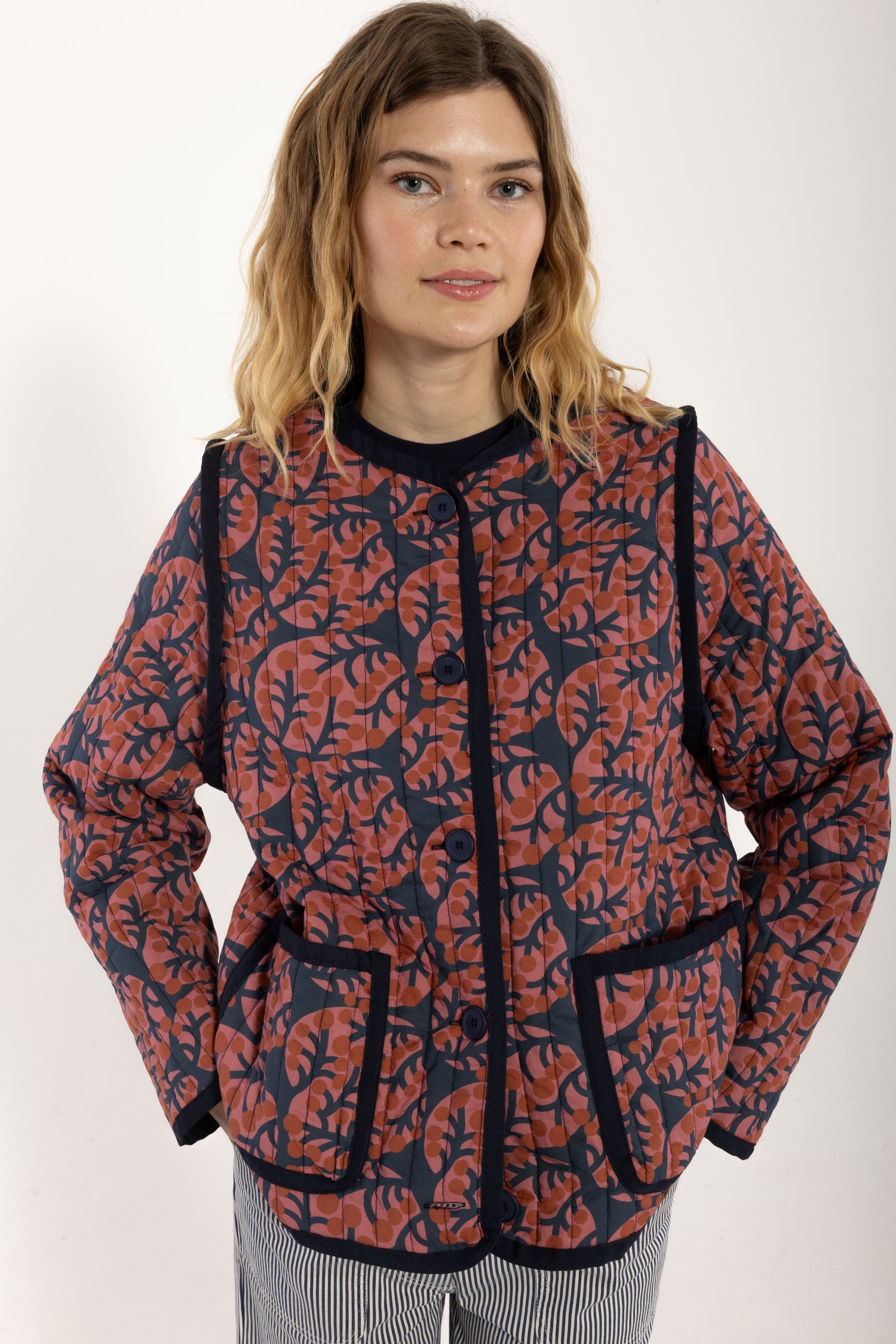 Danelocomotive Quilt Jacket Berry Compote MACRO MICRO