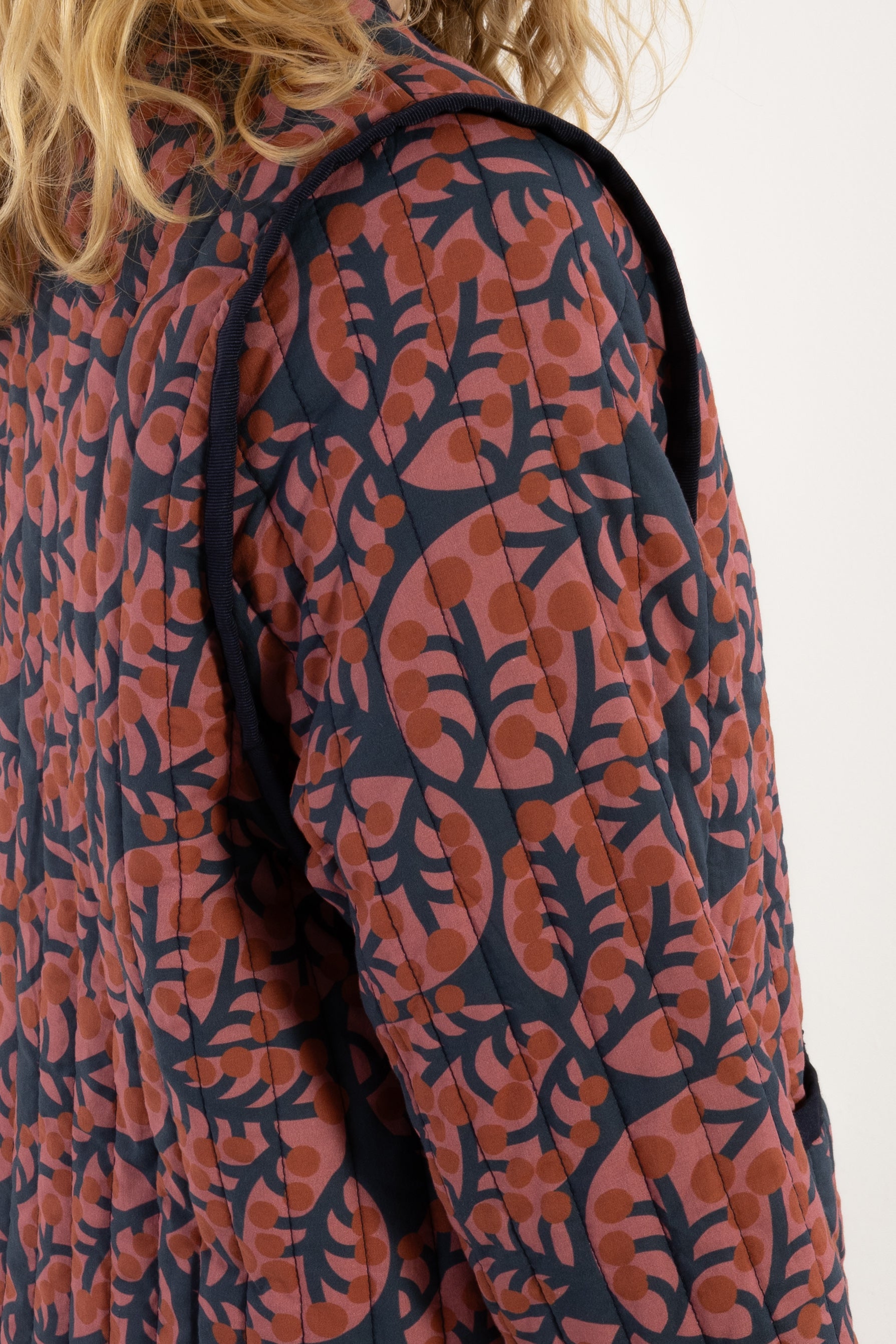 Danelocomotive Quilt Jacket Berry Compote MACRO MICRO