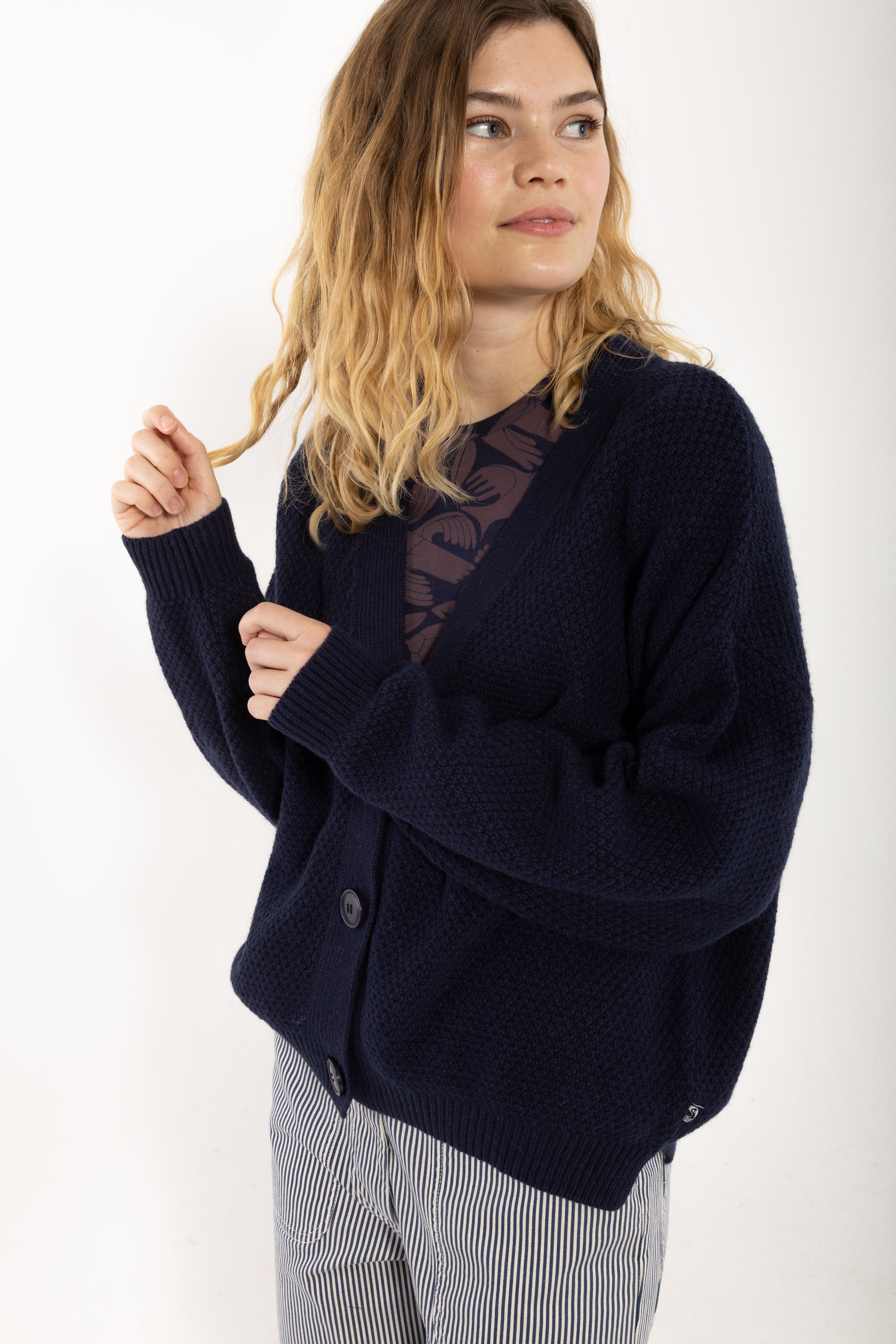 Danelotte Wool Cardigan Dark Navy