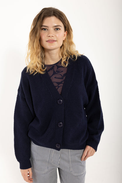 Danelotte Wool Cardigan Dark Navy