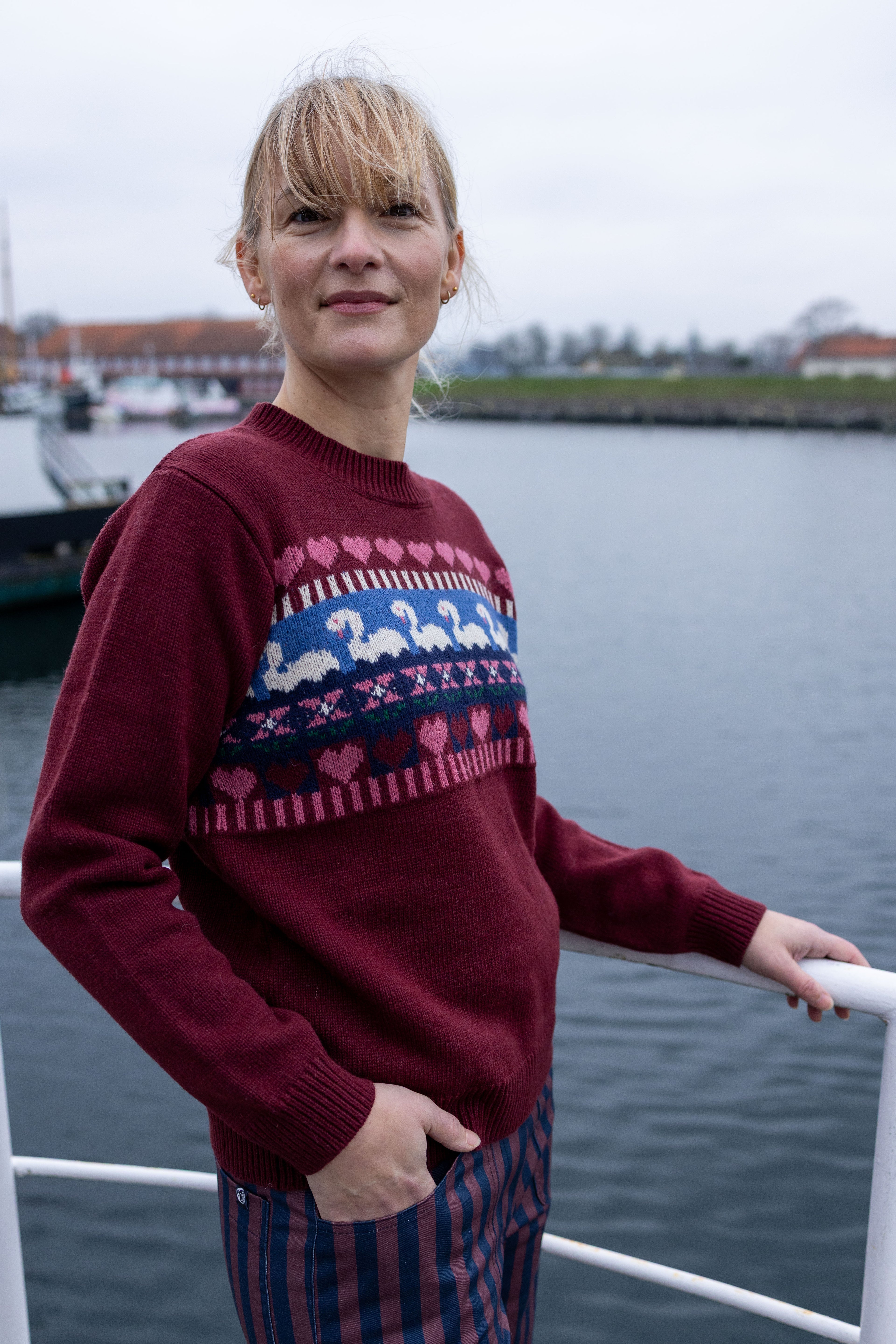 Danemaggie Wool Sweater Dark Cherry SWAN