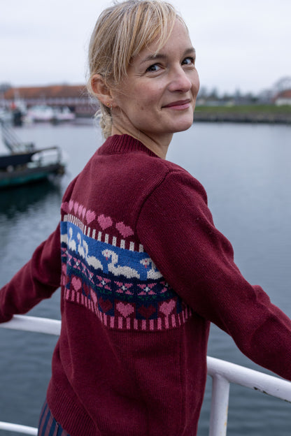 Danemaggie Wool Sweater Dark Cherry SWAN