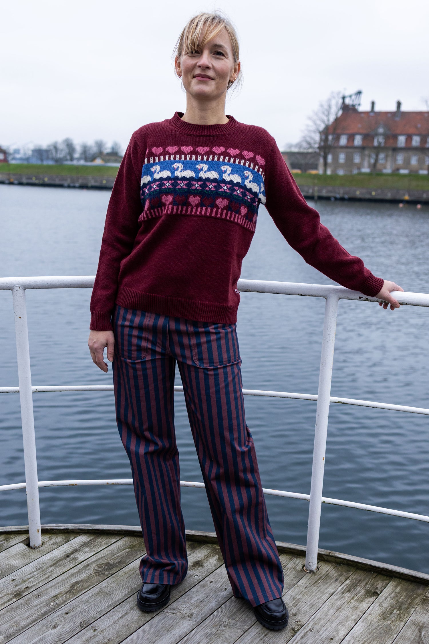 Danemaggie Wool Sweater Dark Cherry SWAN