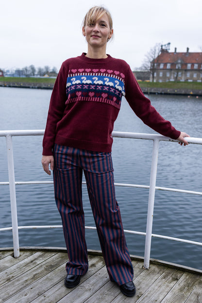 Danemaggie Wool Sweater Dark Cherry SWAN