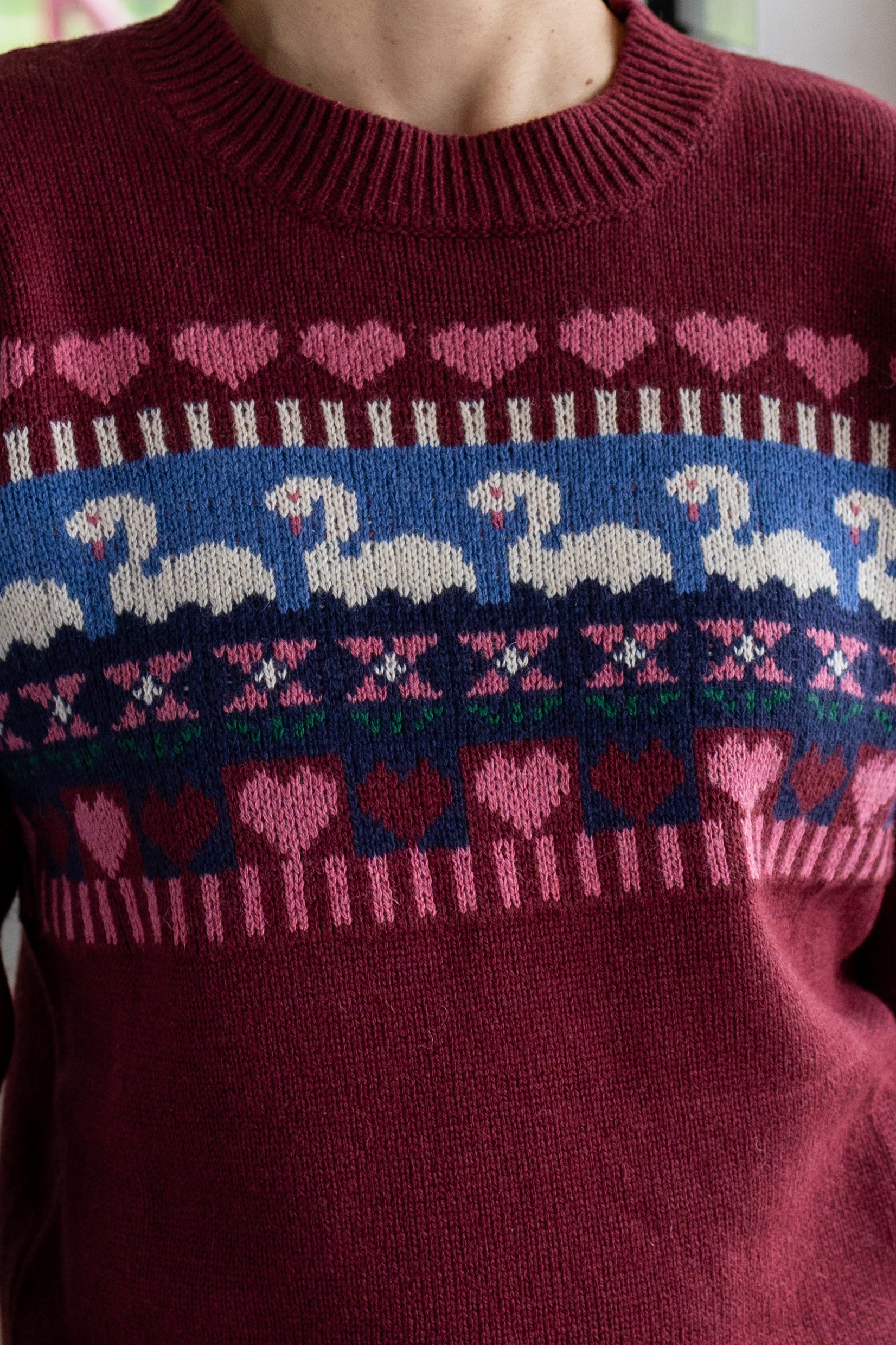 Danemaggie Wool Sweater Dark Cherry SWAN