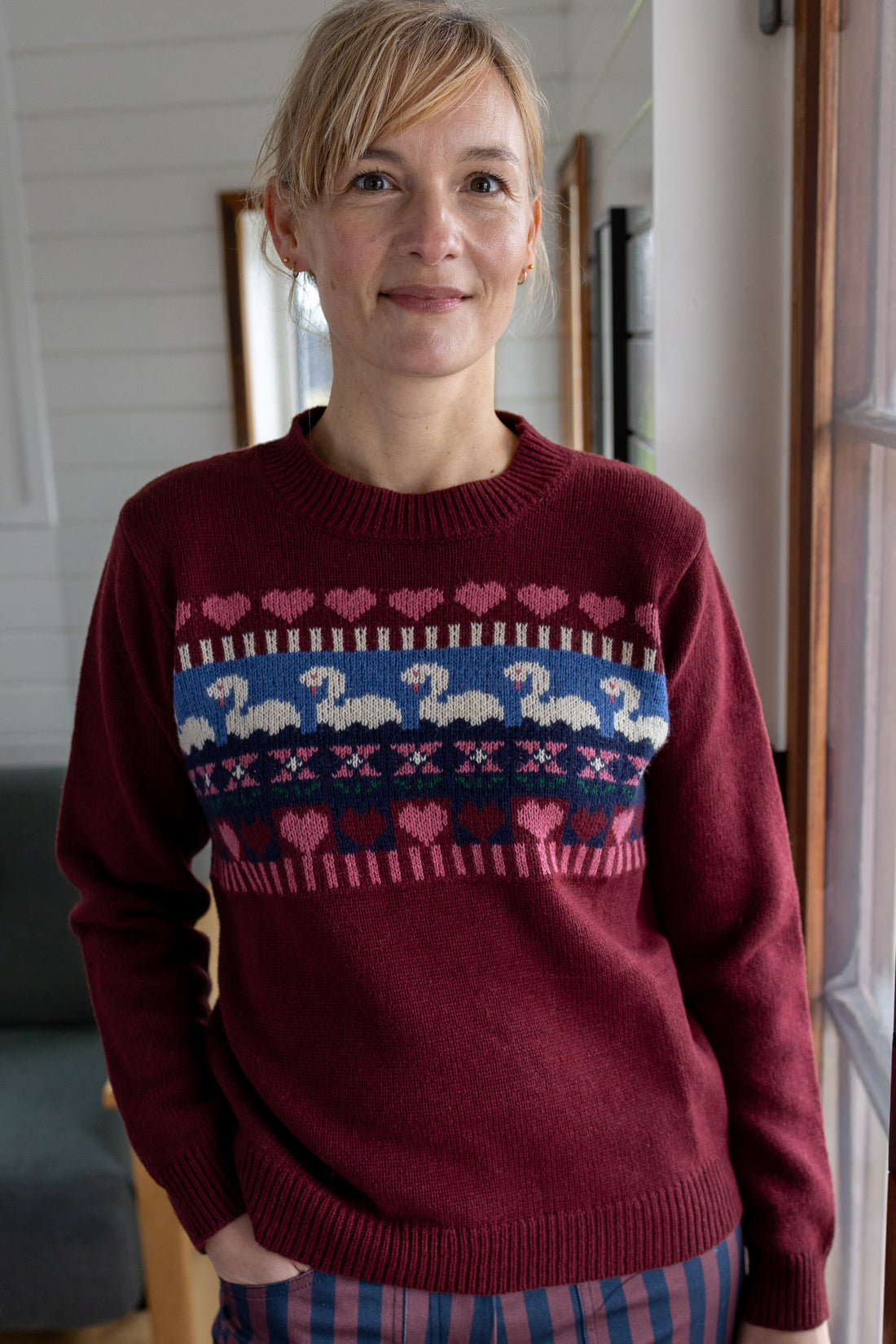 Danemaggie Wool Sweater Dark Cherry