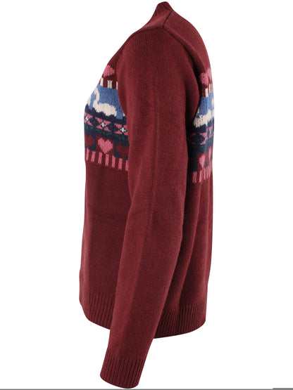 Danemaggie Wool Sweater Dark Cherry SWAN