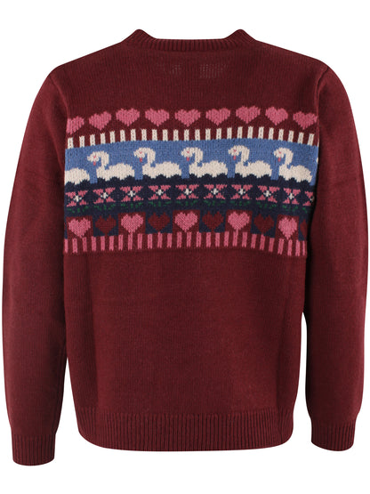 Danemaggie Wool Sweater Dark Cherry SWAN