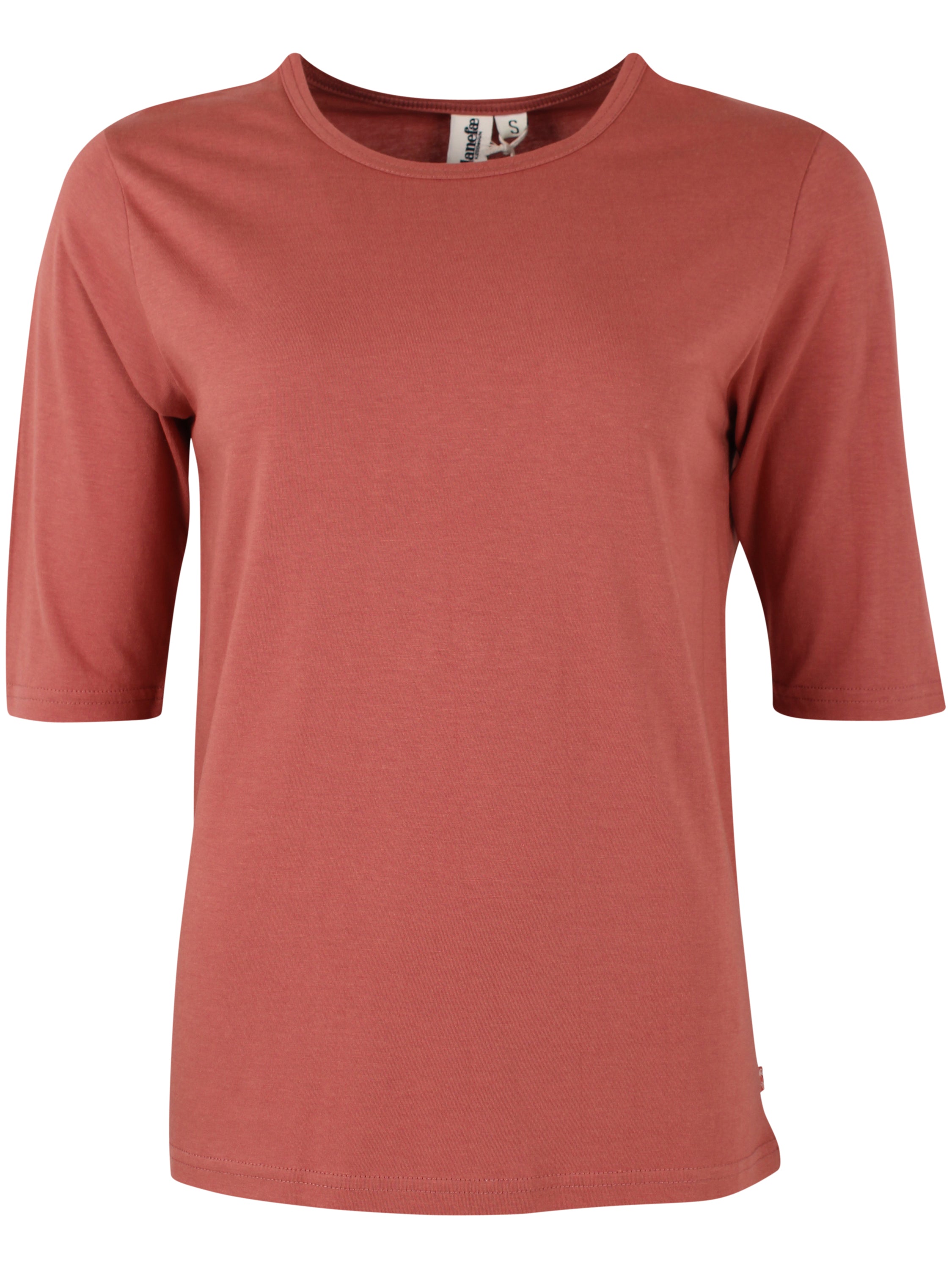 Lækker t-shirt i orangebrun til kvinder