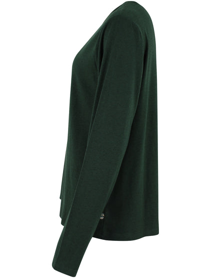 Danemerry Wool LS Tee Dark Forest