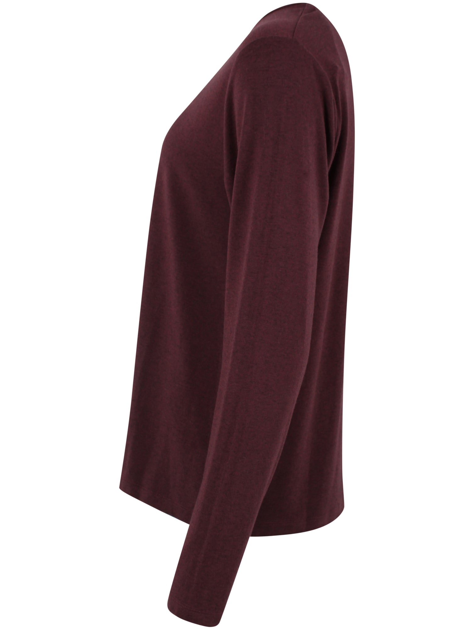 Danemerry Wool LS Tee Dark Wine