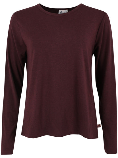 Danemerry Wool LS Tee Dark Wine