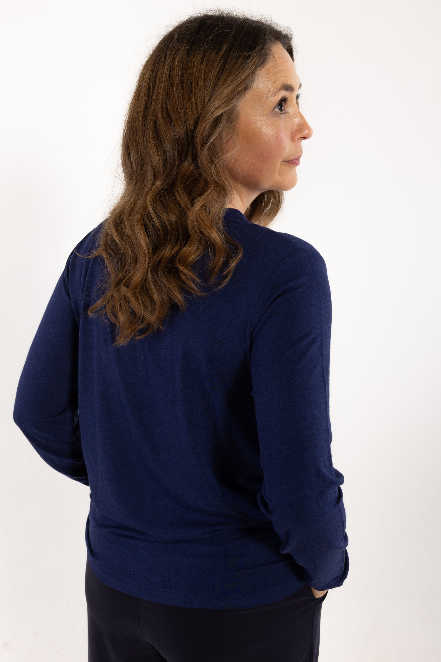 Danemerry Wool LS Tee Deep Blue