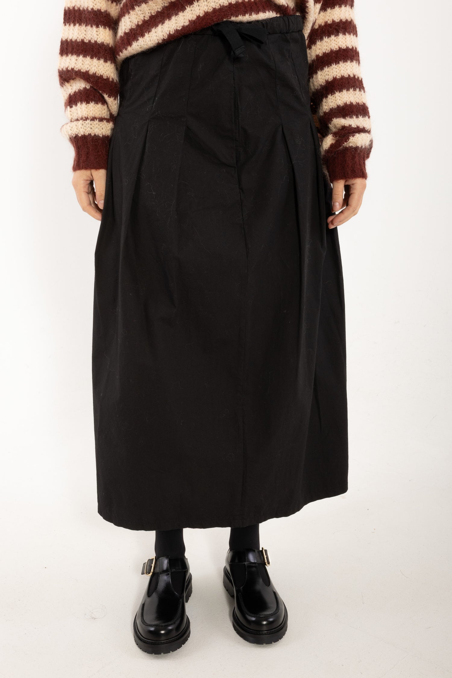 Daneminna Smooth Poplin Skirt Black