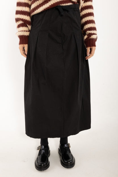 Daneminna Smooth Poplin Skirt Black