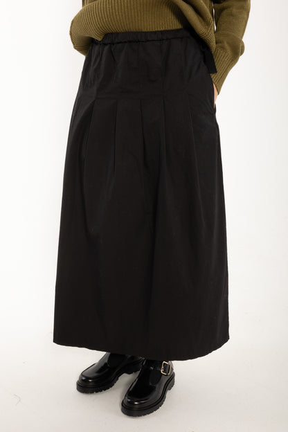 Daneminna Smooth Poplin Skirt Black