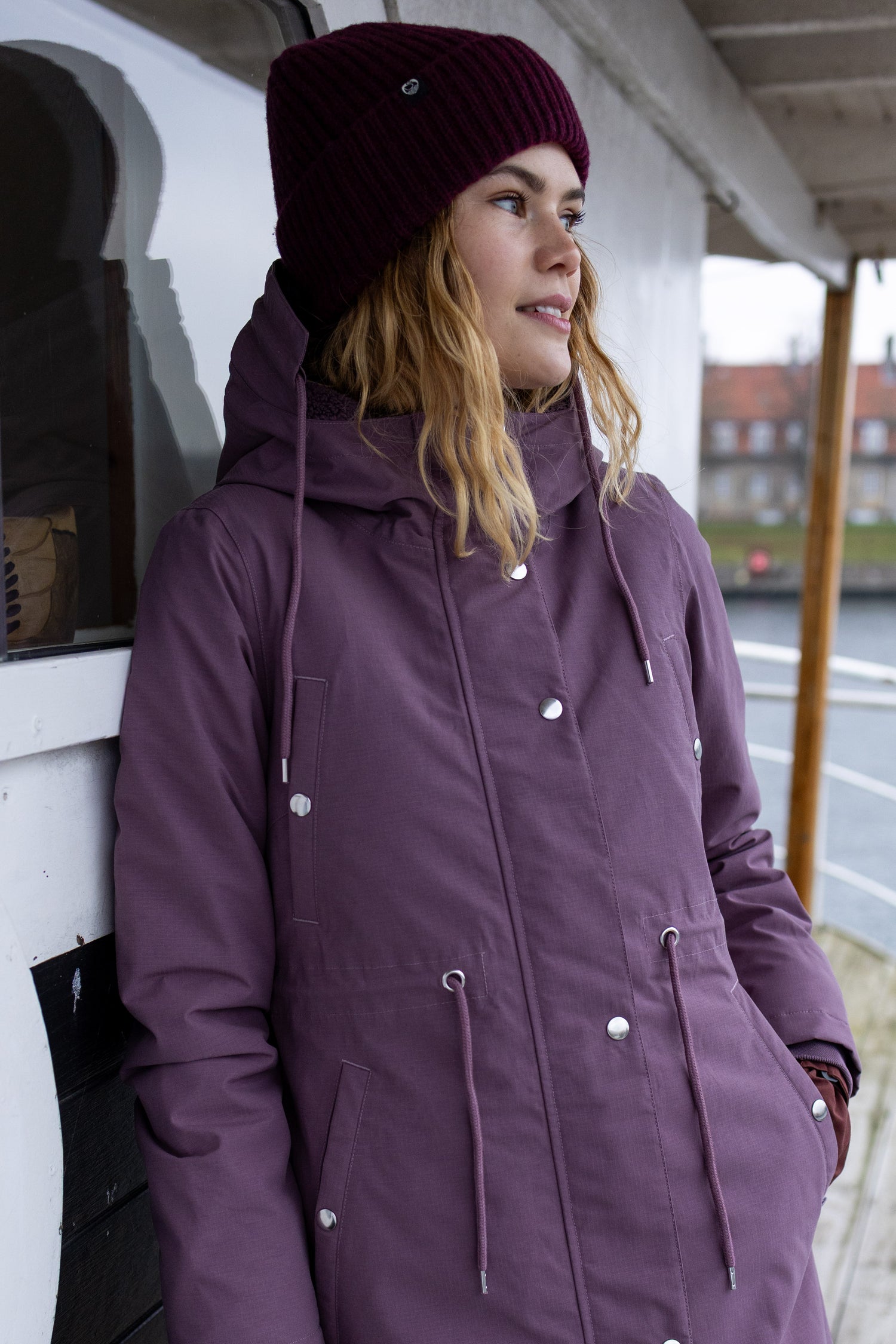 Danenora Winter Parka Grey Plum