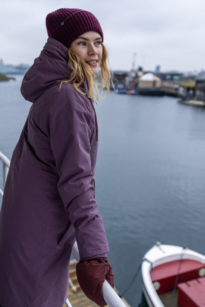 Danenora Winter Parka Grey Plum