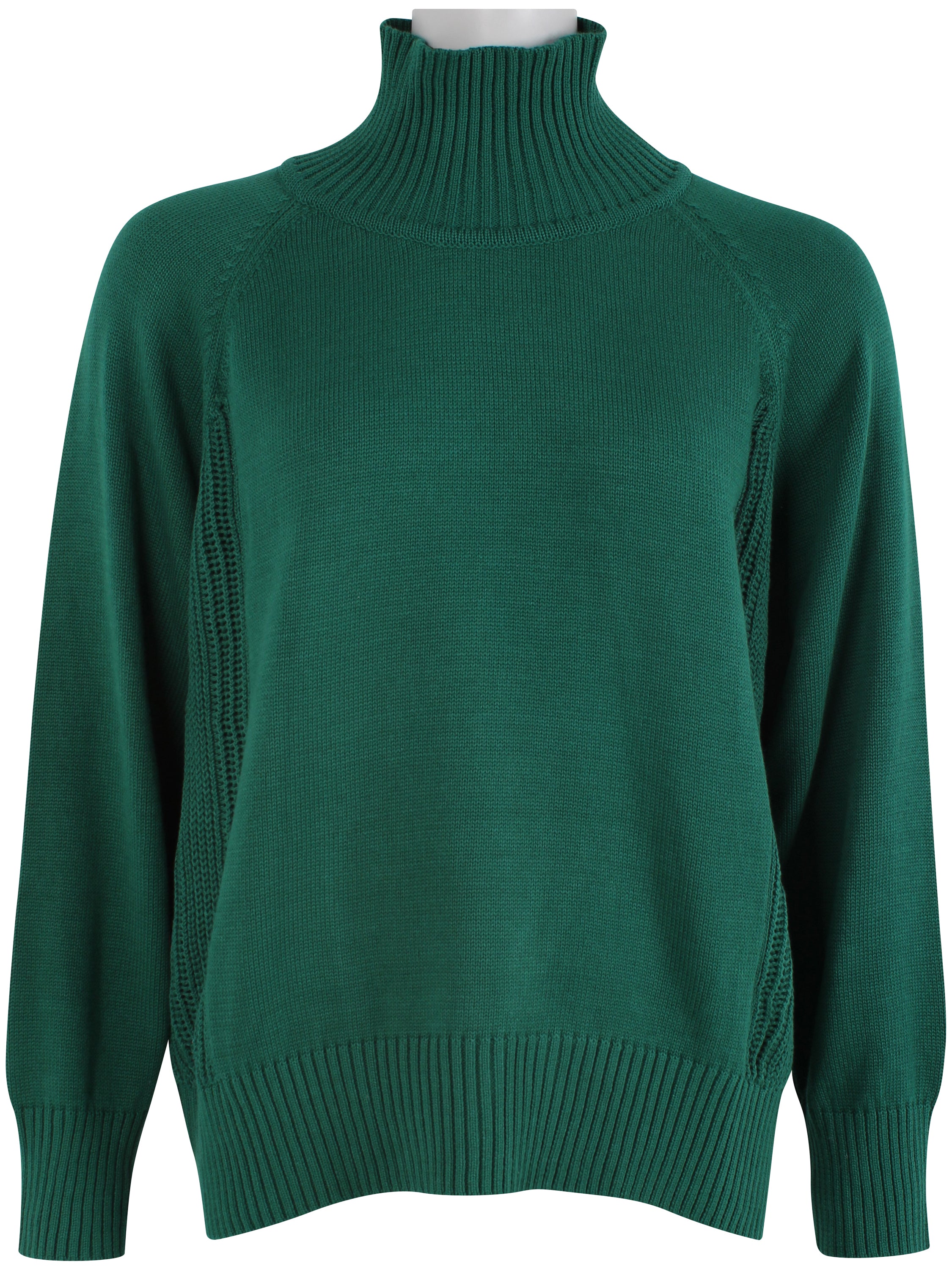Flot højhalset sweater i mørkegrøn til kvinder fra Danefæ