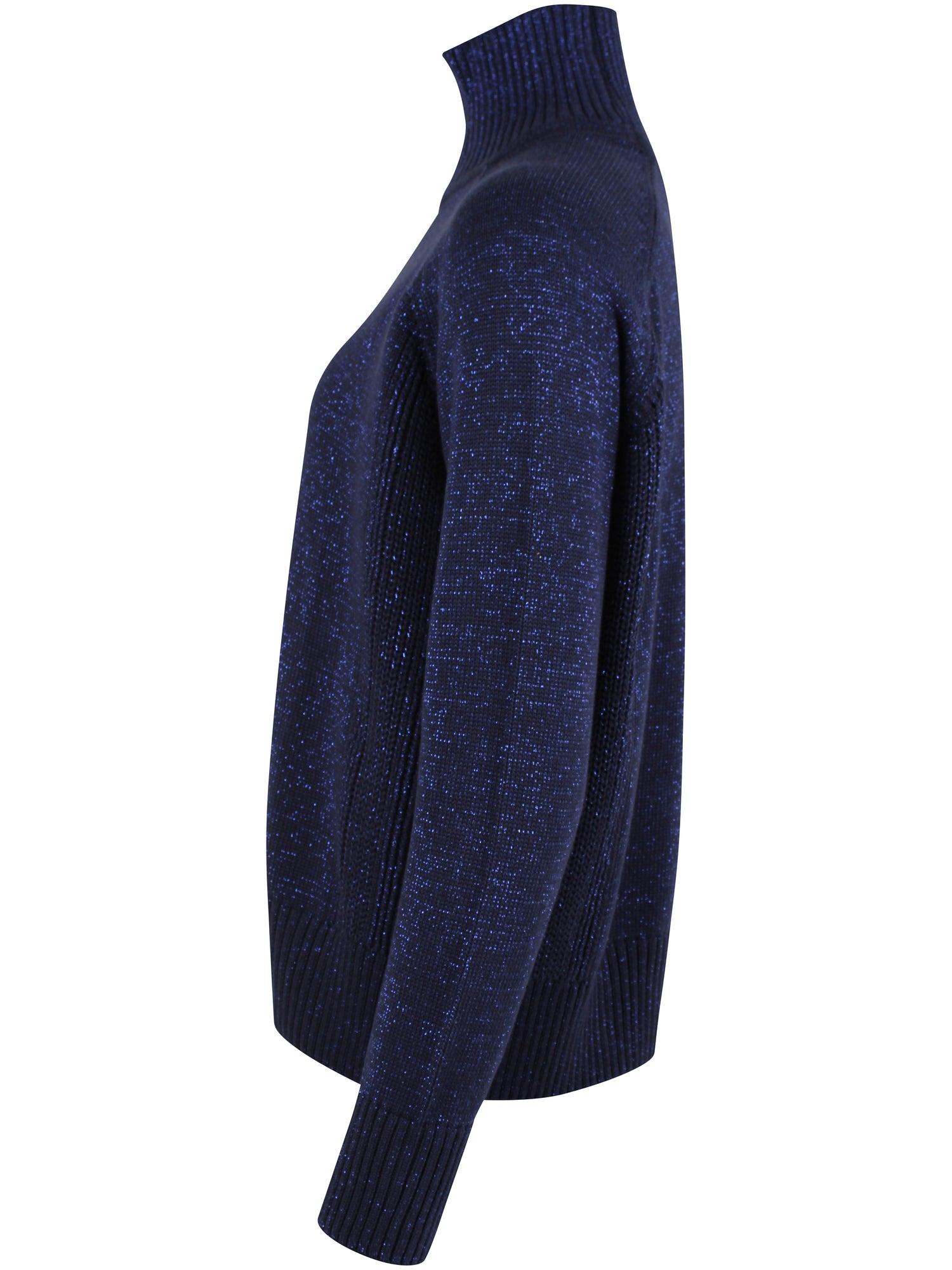Danenorma Highneck Glitter Sweater Dark Navy