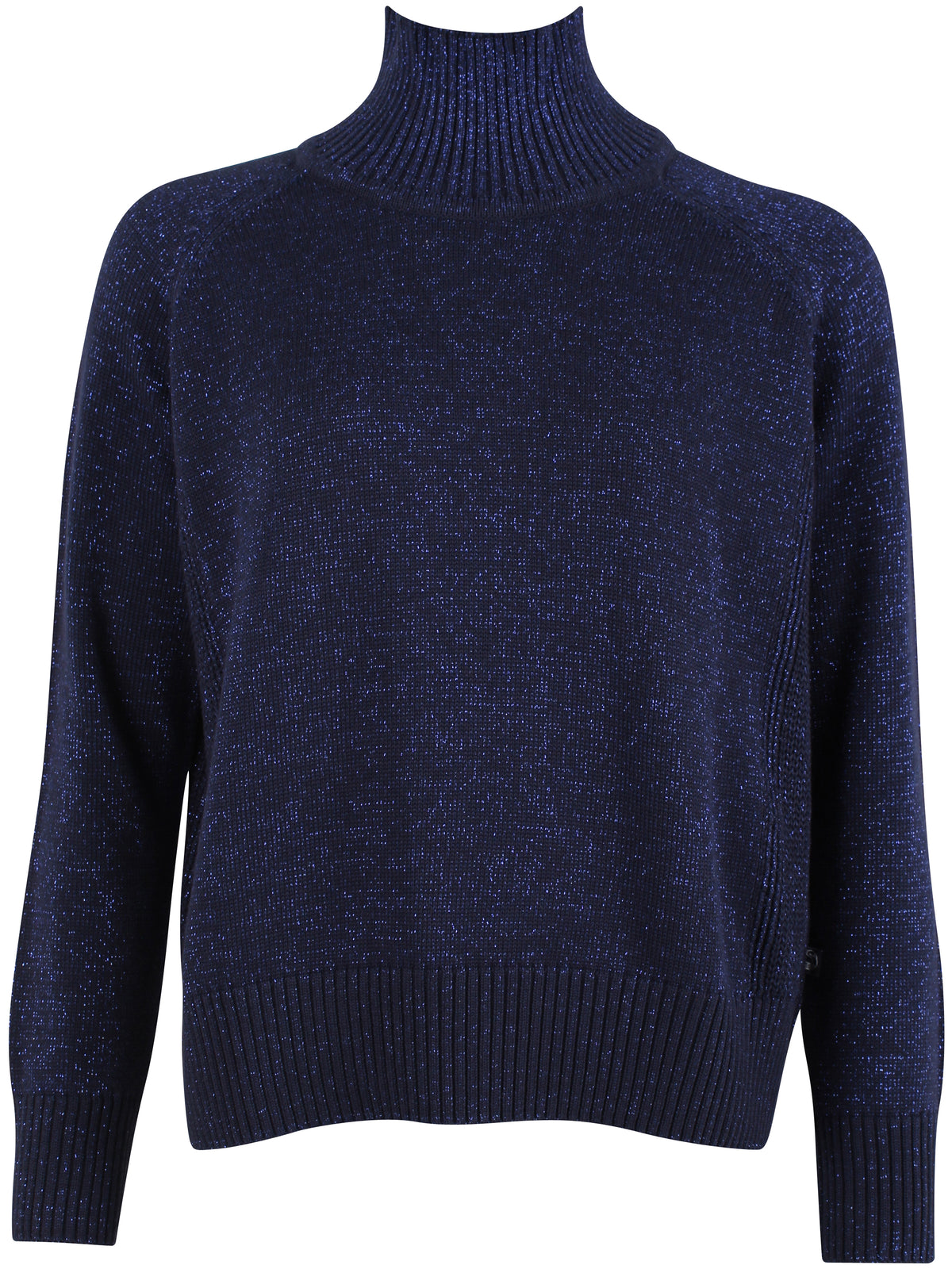 Danenorma Highneck Glitter Sweater Dark Navy