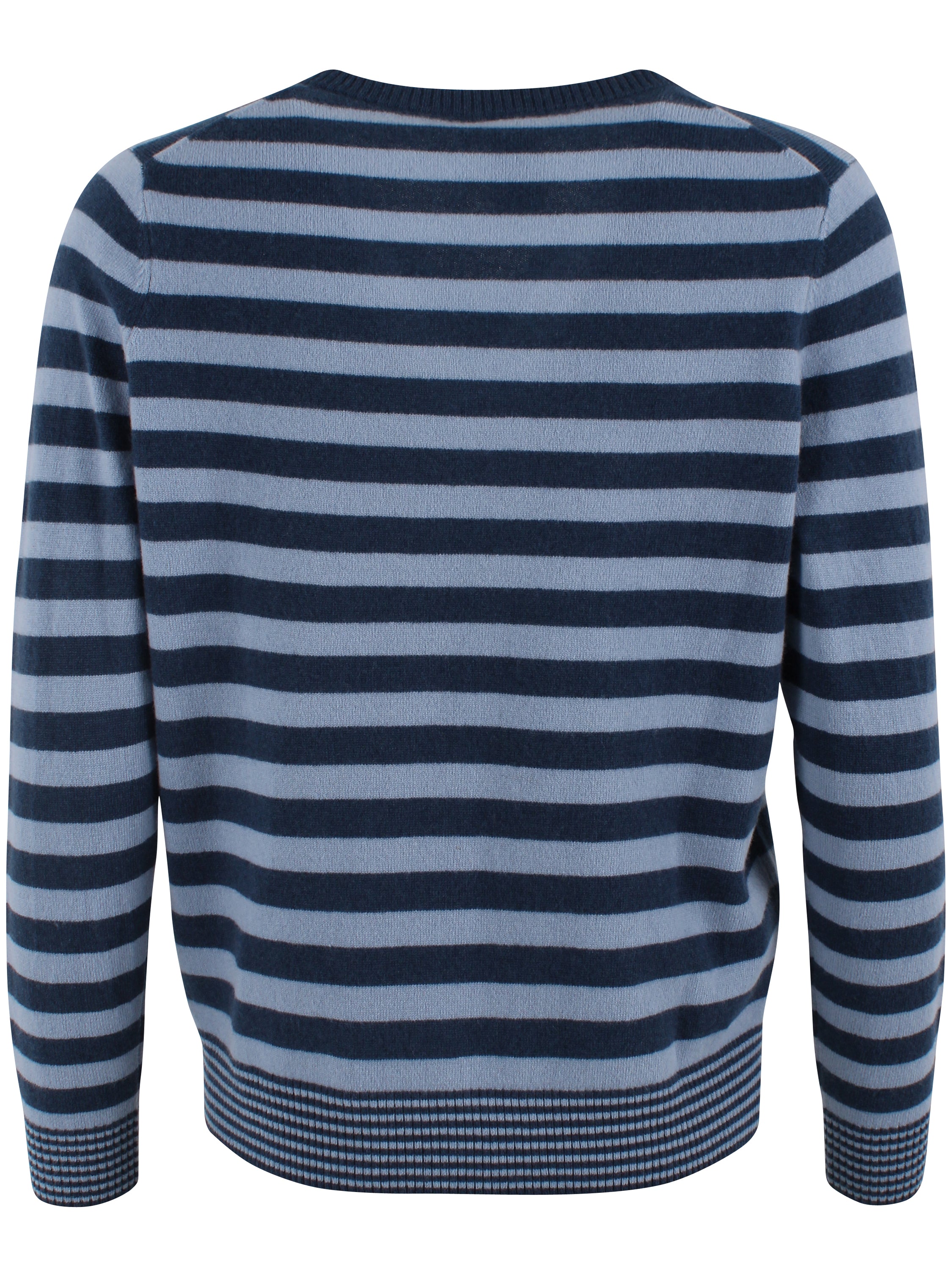 Danenote Merino Wool Sweater Porcelaine/Dark Grey Blue
