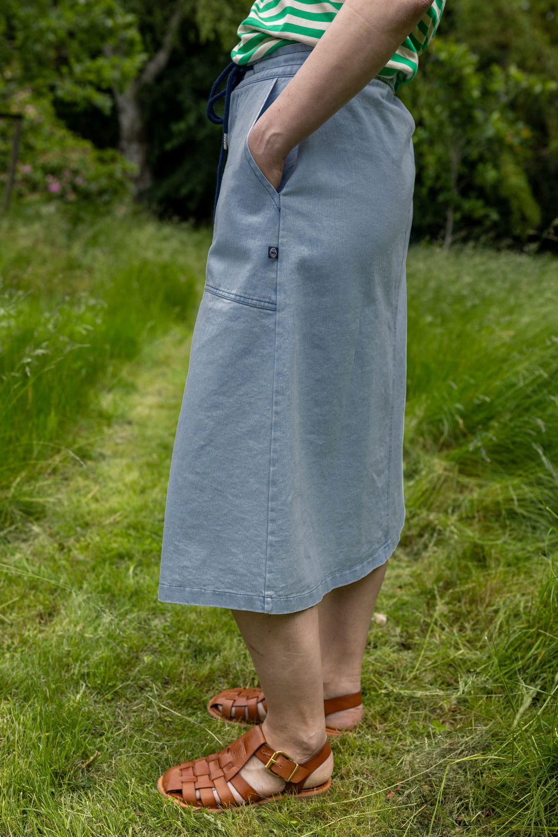 Daneprime Denim Skirt Light Blue