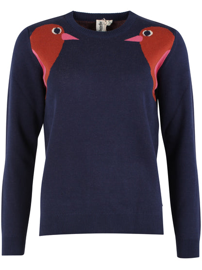 Danepearly Cotton Sweater Dark Navy BIRD
