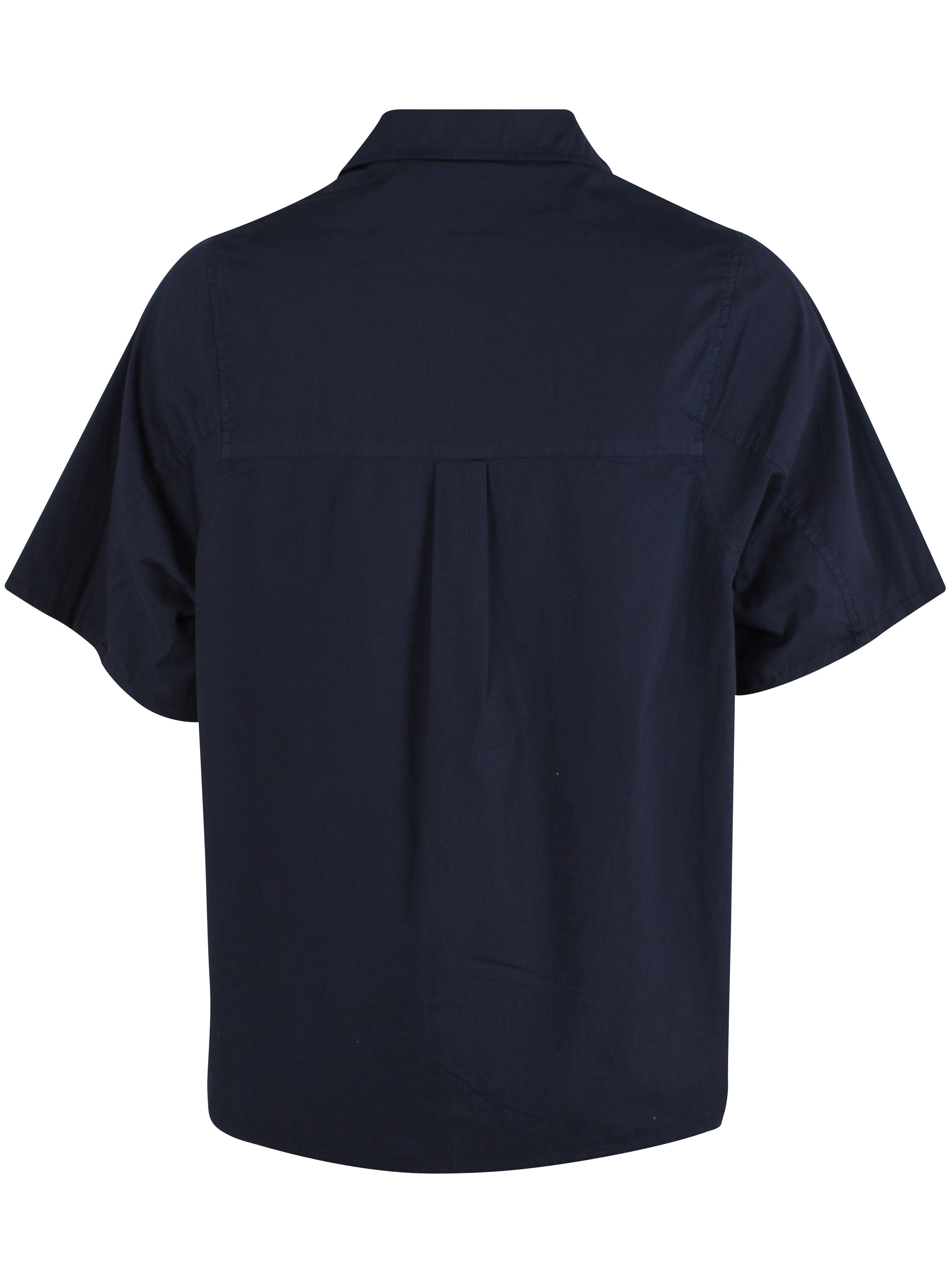 Lækker kortærmet navyblå skjorte til kvinder