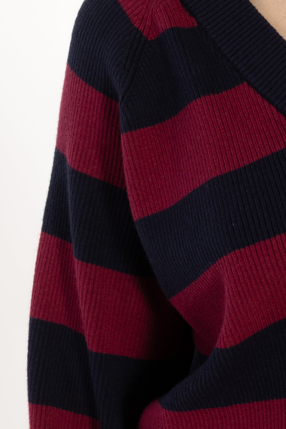 Danepeppy Chunky Wool-Mix Sweater Dark Navy/Dark Cherry