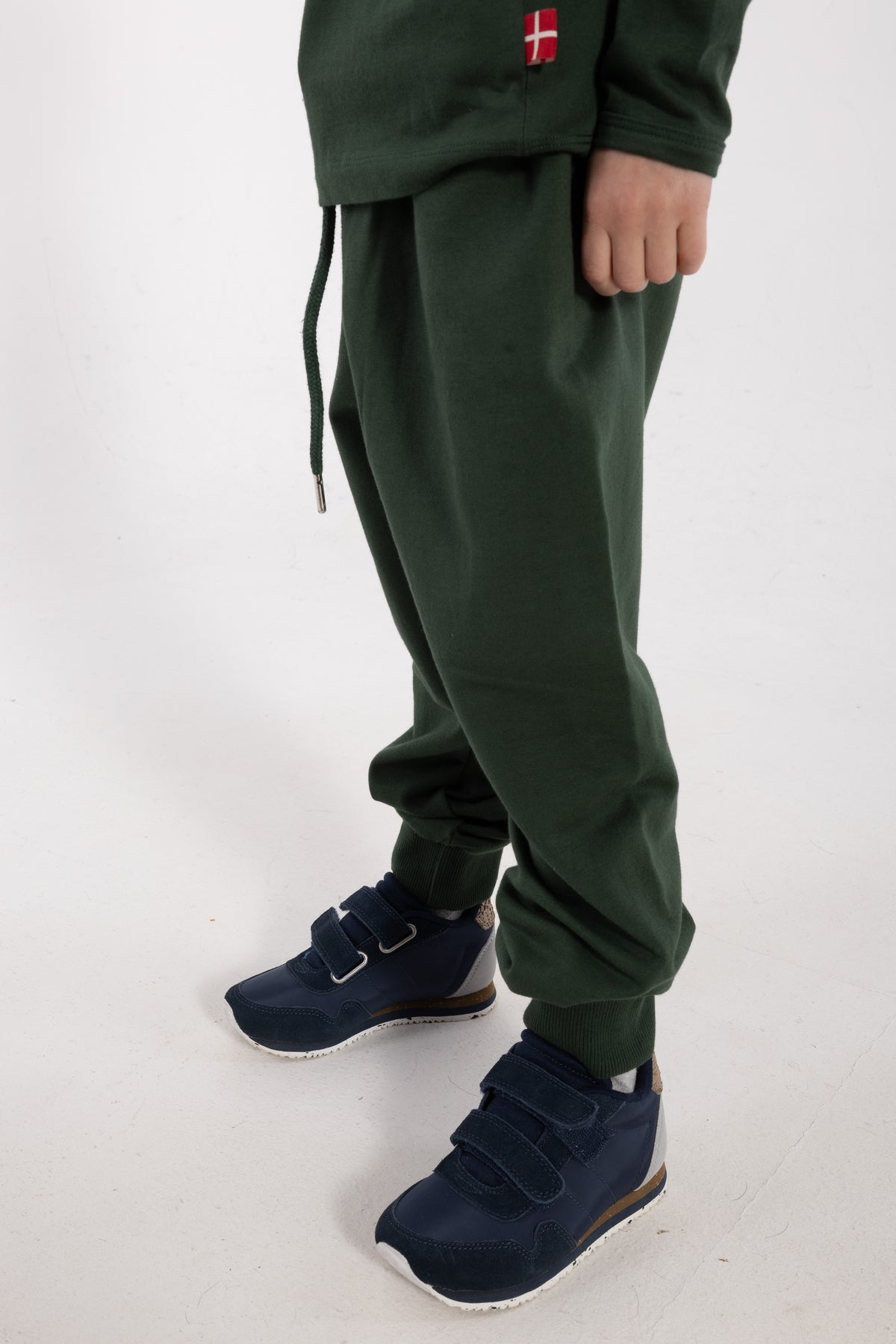 Lækre mørkegrønne sweatpants i bomuld til børn