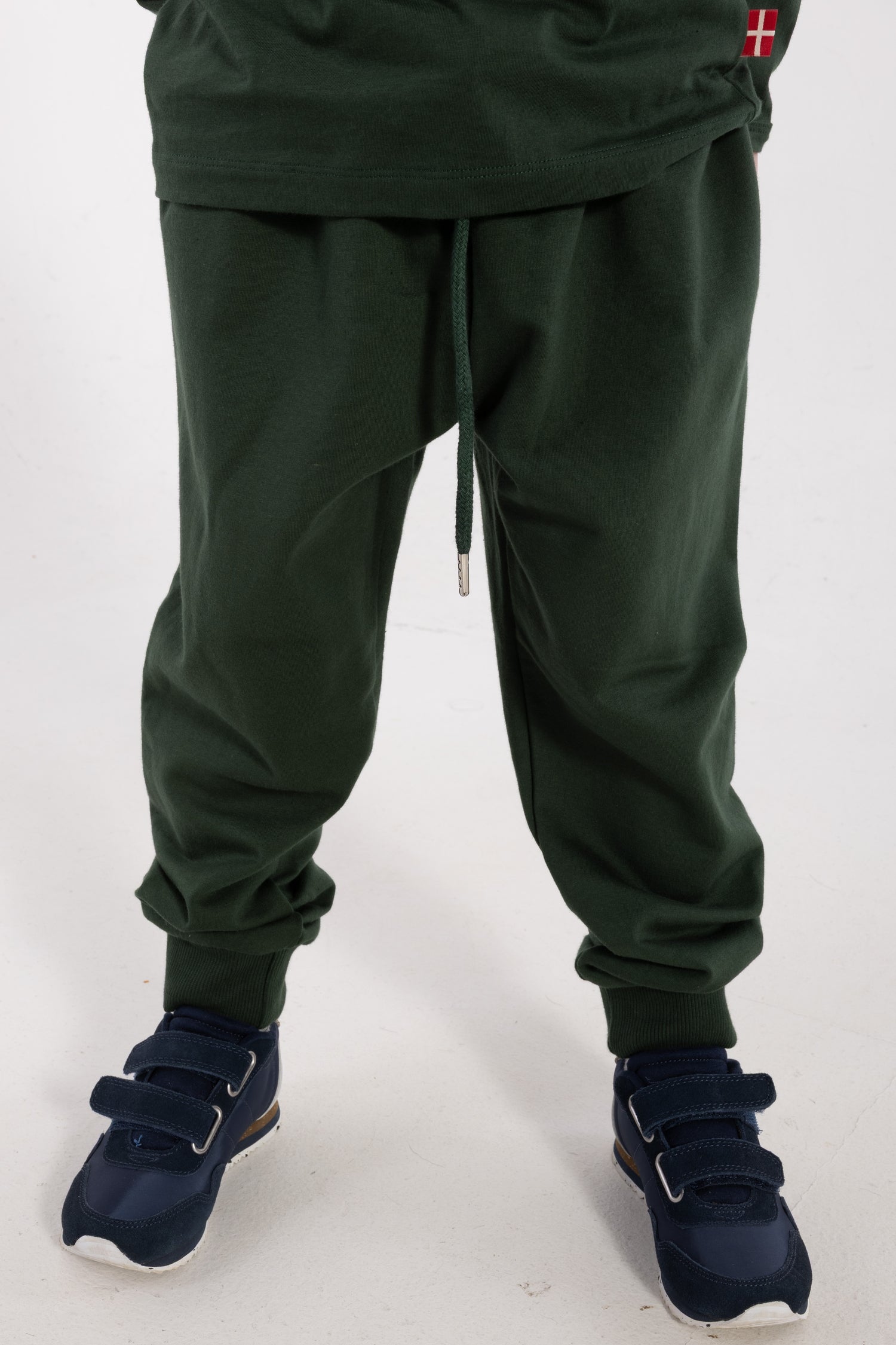 Lækre mørkegrønne sweatpants i bomuld til børn