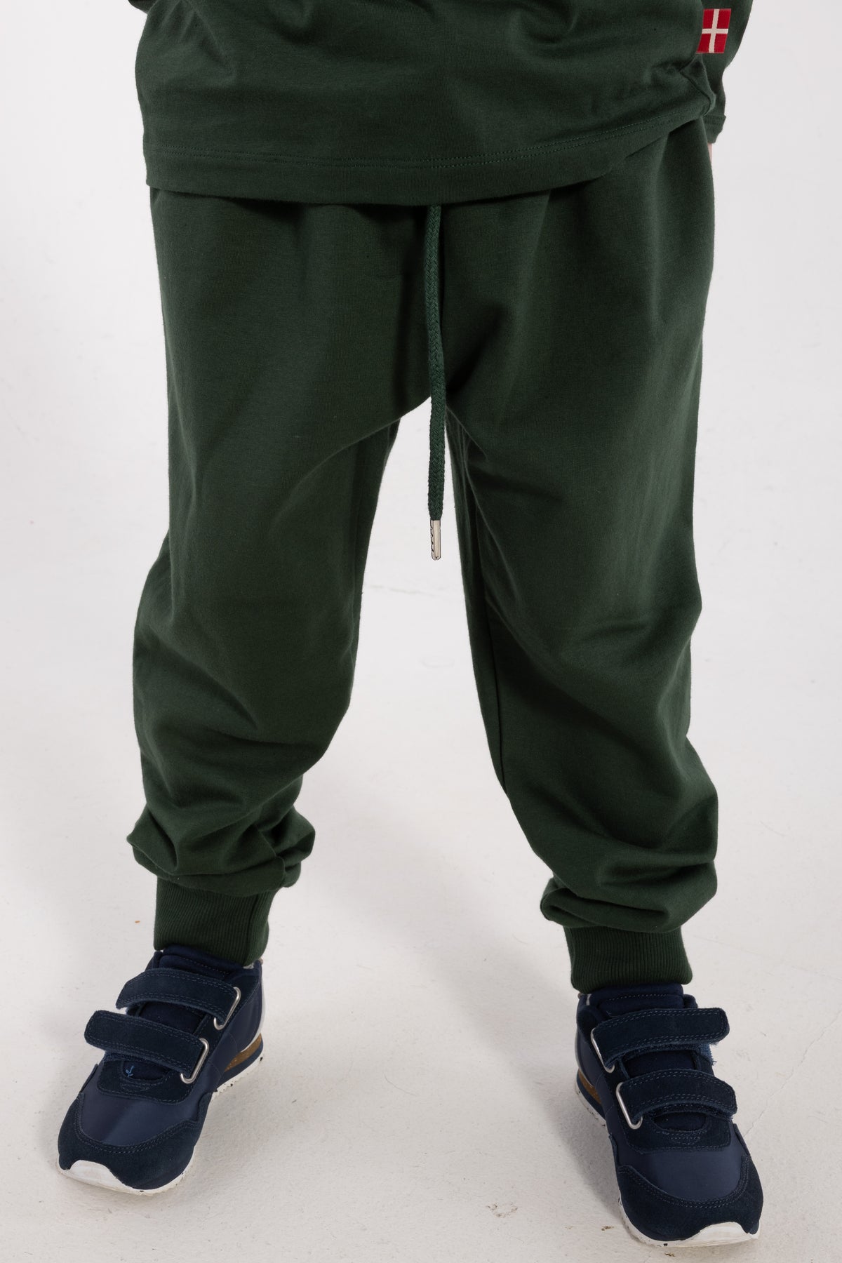 Lækre mørkegrønne sweatpants i bomuld til børn