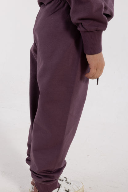 Lækre grålilla sweatpants i bomuld til børn