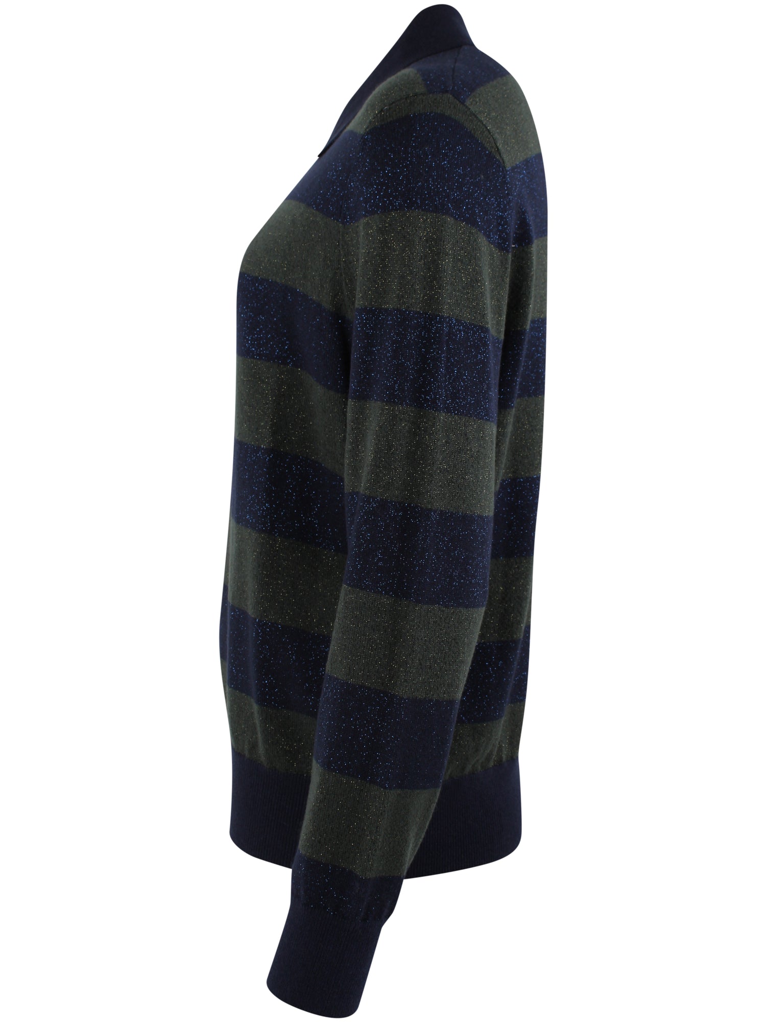 Danepetit Four Wool-Mix Glitter Sweater Dark Navy/Dark Army