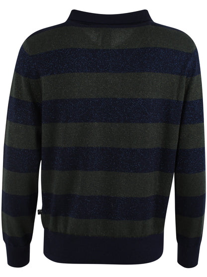 Danepetit Four Wool-Mix Glitter Sweater Dark Navy/Dark Army