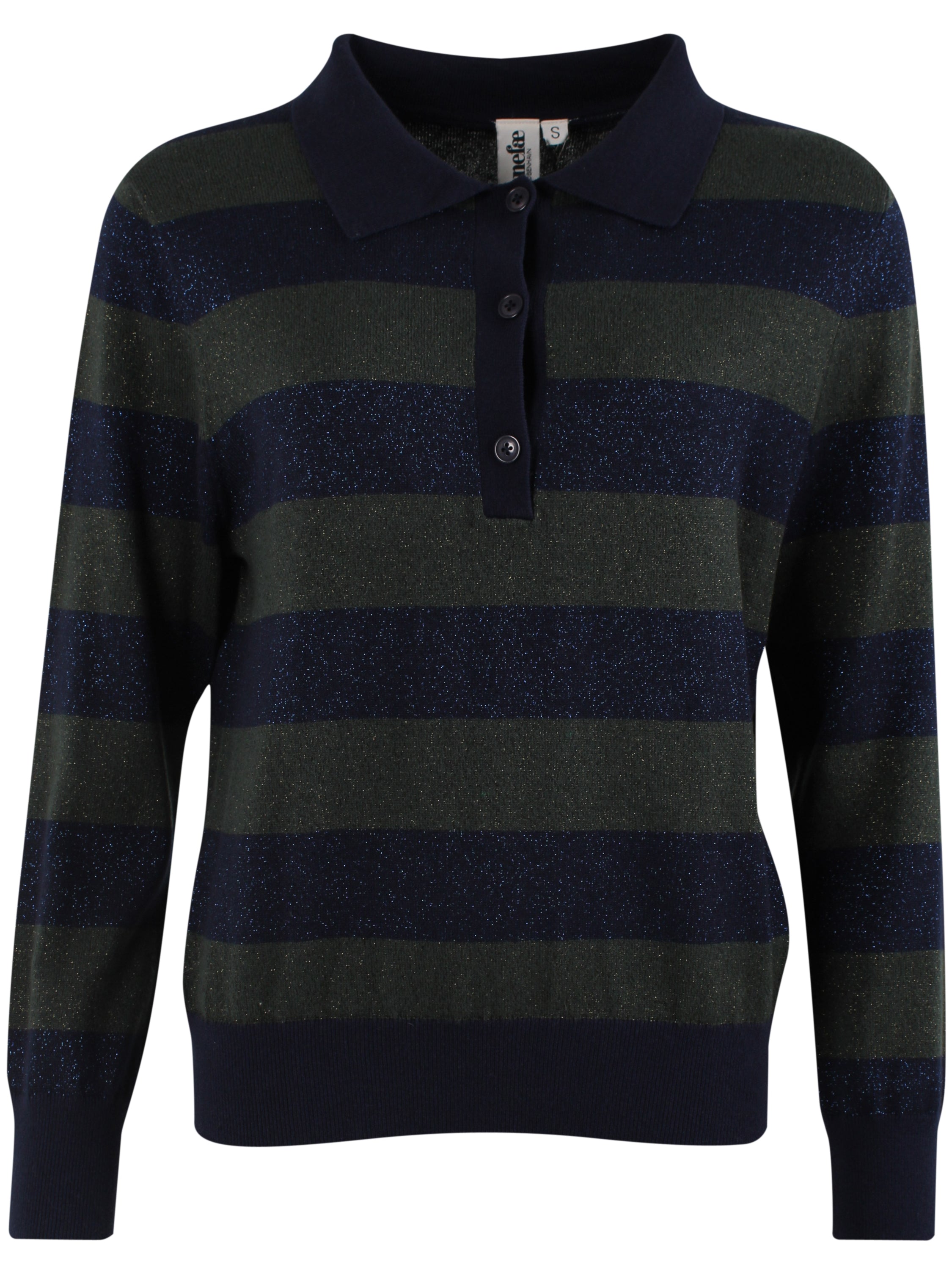 Danepetit Four Wool-Mix Glitter Sweater Dark Navy/Dark Army