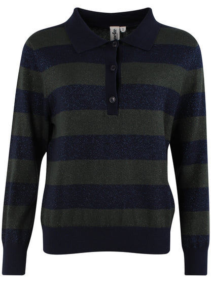 Danepetit Four Wool-Mix Glitter Sweater Dark Navy/Dark Army