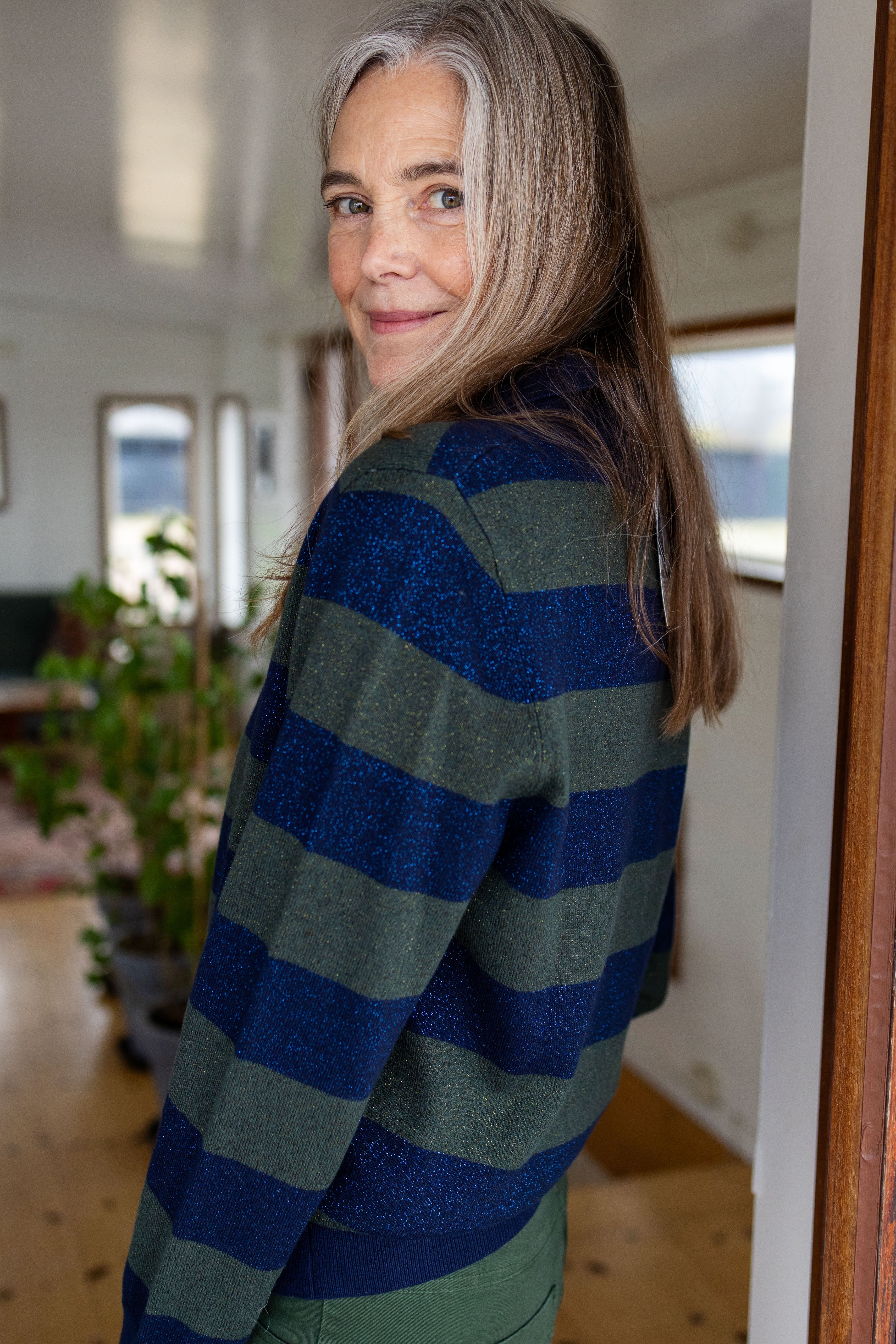 Danepetit Four Wool-Mix Glitter Sweater Dark Navy/Dark Army