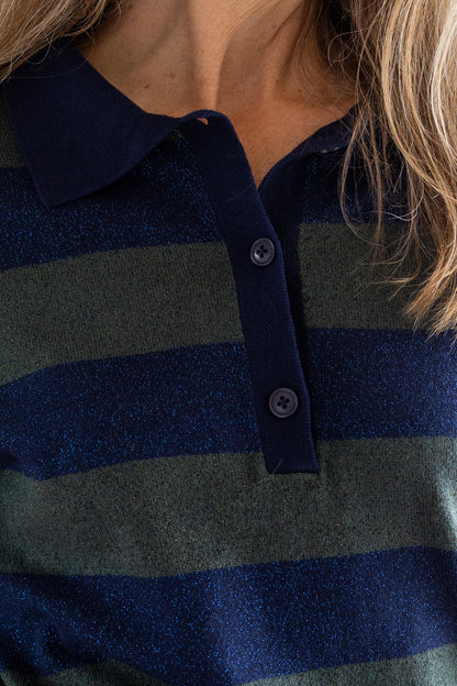Danepetit Four Wool-Mix Glitter Sweater Dark Navy/Dark Army