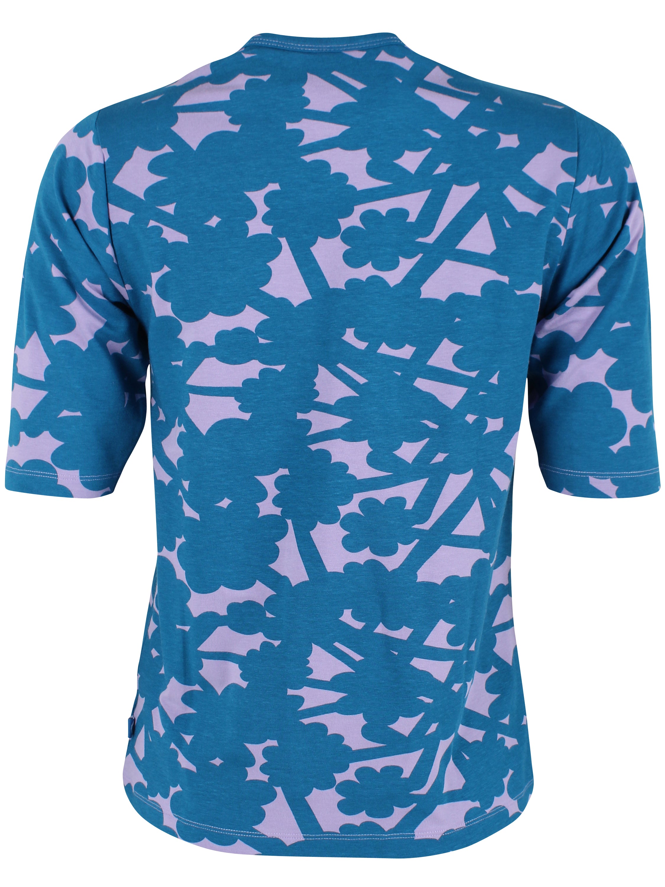 Lækker mønstret t-shirt i blå og lilla til kvinder fra Danefæ