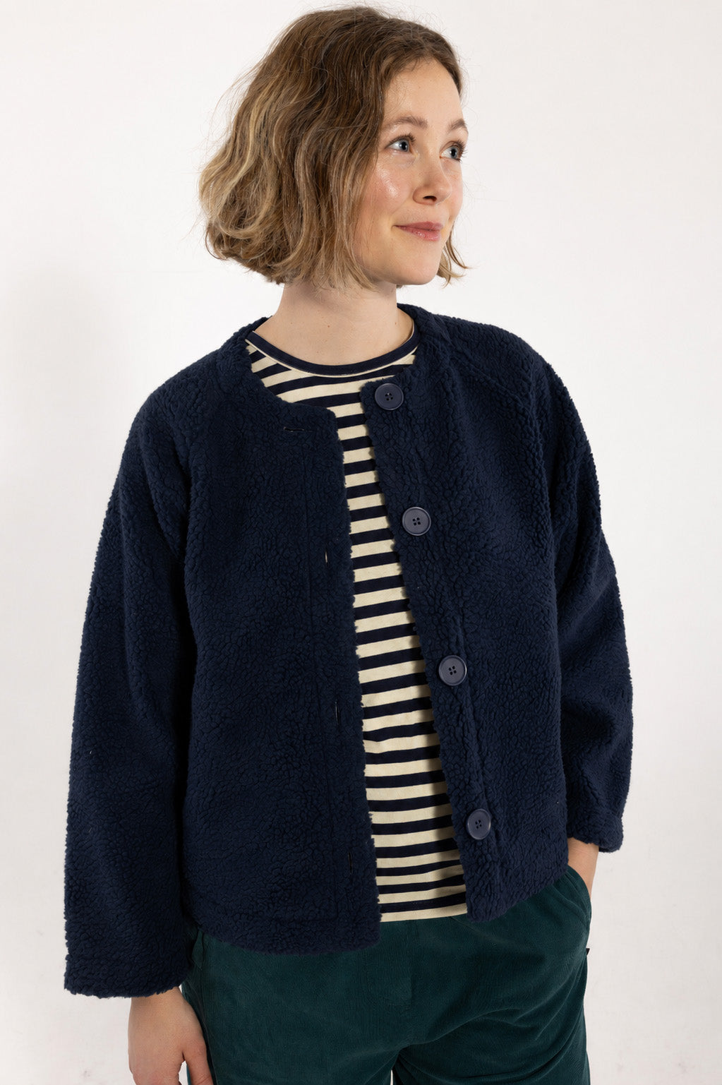 Danepoodle Fleece Jacket Dark Navy